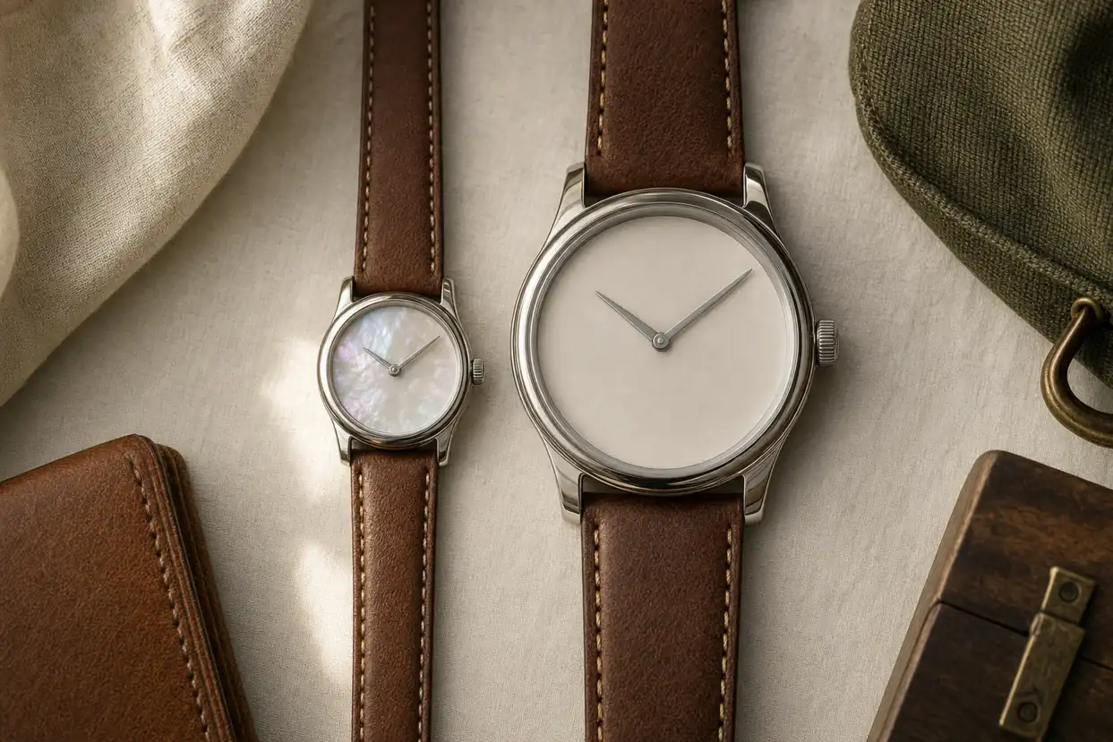 A caixa mediana da madrepérola é 32 mm, contra 40,5 mm do mercado.