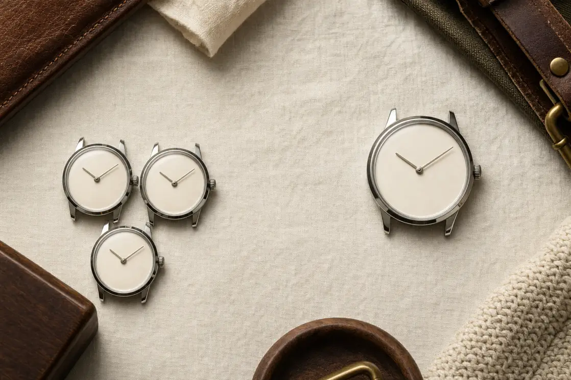 Tissot, Hamilton e Longines medianam em 40,0 mm. A Casio, em 44,2 mm.