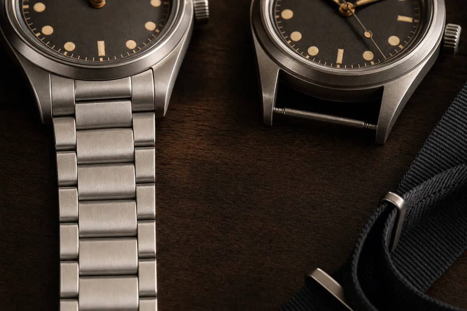 O PRX usa encaixe integrado. O Seiko aceita pulseiras convencionais de 22 mm.